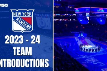 New York Rangers 2023 - 24 Full Team Introductions At Madison Square Garden | New York Rangers