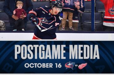 Columbus Blue Jackets fall to Detroit Red Wings | Postgame Media(10/16/23)