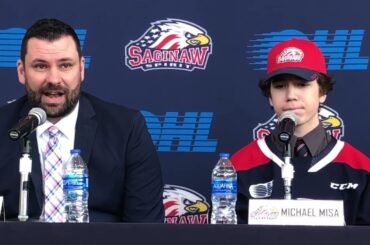 Saginaw Spirit coach Chris Lazary on expectations for Michael Misa