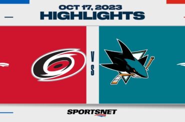 NHL Highlights | Hurricanes vs. Sharks - October 18, 2023