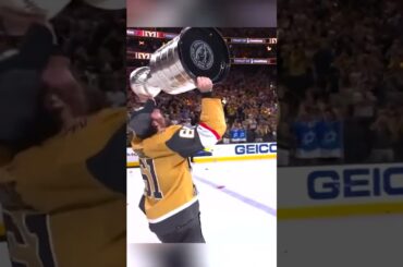 Las Vegas Golden Knights Captain Mark Stone hoists the Stanley Cup 🏆 #shorts