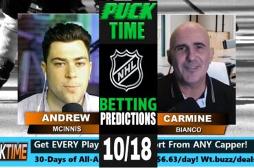 NHL Predictions, Picks & Odds | Penguins vs Red Wings | Capitals vs Senators | PuckTime Oct 18