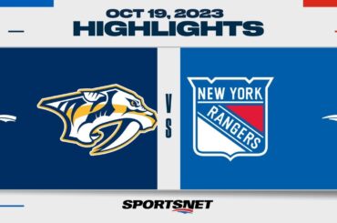 NHL Highlights | Predators vs. Rangers - October 19, 2023