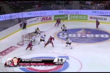 Artturi Lehkonen First SHL Point & Goal (11/09/14)