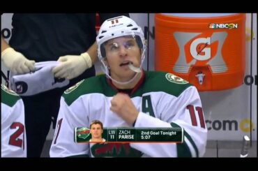 Opening night hattrick for Zach Parise vs Colorado Avalanche