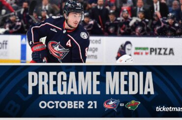 Columbus Blue Jackets looking to win BACK TO BACK games in Minnesota 😤 | Pregame Media (10/21/23)