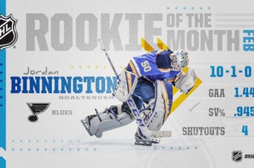 Jordan Binnington wins February Rookie of the Month