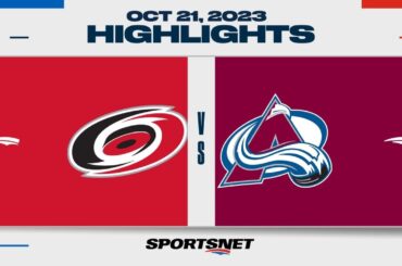 NHL Highlights | Hurricanes vs. Avalanche - October 21, 2023