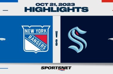 NHL Highlights | Rangers vs. Kraken - October 21, 2023