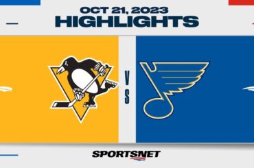 NHL Highlights | Penguins vs. Blues - October 21, 2023