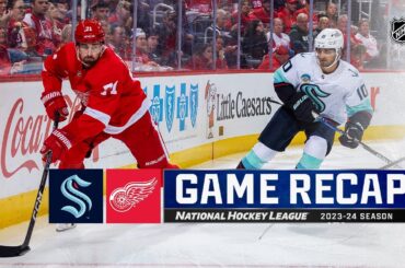 Kraken @ Red Wings 10/24 | NHL Highlights 2023