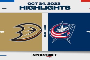 NHL Highlights | Ducks vs. Blue Jackets - October 24, 2023