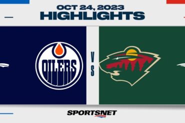 NHL Highlights | Oilers vs. Wild - October 24, 2023