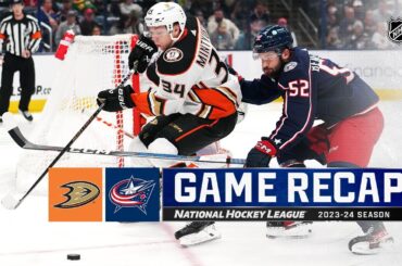 Ducks @ Blue Jackets 10/24 | NHL Highlights 2023