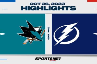 NHL Highlights | Sharks vs. Lightning - October 26, 2023