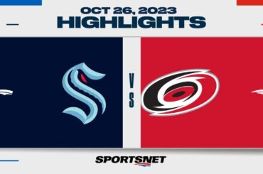 NHL Highlights | Kraken vs. Hurricanes - October 26, 2023