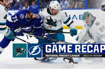 Sharks @ Lightning 10/26 | NHL Highlights 2023