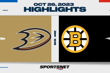 NHL Highlights | Ducks vs. Bruins - October 26, 2023