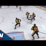 Penguins' Nedeljkovic Comes Way Out of His Net to Play Puck, Gifts Stars' Harley a Goal