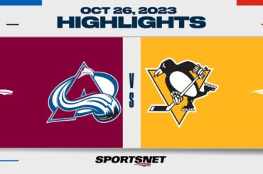 NHL Highlights | Avalanche vs. Penguins - October 26, 2023