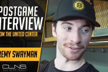 Jeremy Swayman on Bruins 6-0 Start to Season | Bruins vs Blackhawks Postgame Interview