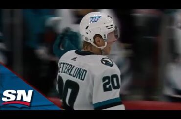 Sharks' Eklund Makes Sneaky Pass Behind The Net to Give Zetterlund Easy Goal vs. Panthers