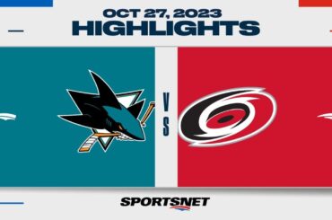 NHL Highlights | Sharks vs. Hurricanes - October 27, 2023