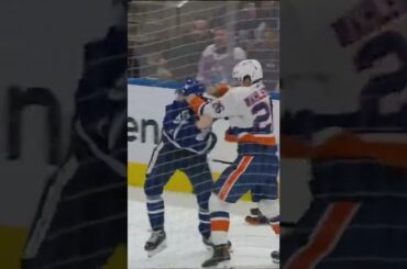 Oliver Wahlstrom Clips Auston Matthews Knee On Knee And Sandin Steps In