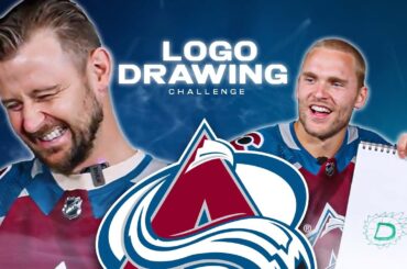 Avalanche Players Attempt to Draw NHL Logos