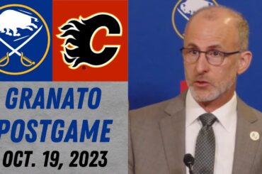 Don Granato Postgame Interview vs Calgary Flames (10/19/2023)