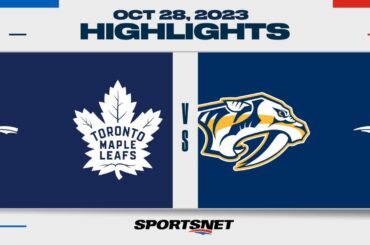 NHL Highlights | Maple Leafs vs. Predators - October 28, 2023