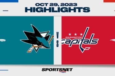 NHL Highlights | Sharks vs. Capitals - October 29, 2023