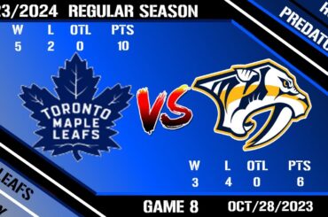 NHL Full Game Reactions  10/28/2023 Toronto Maple Leafs @ Nashville Predators + SEA@FLA