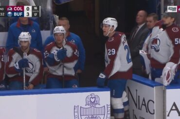 MacKinnon gets unsportsmanlike + misconduct shouting at ref after Makar injury