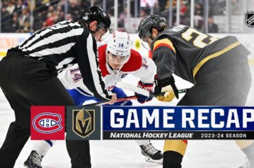 Canadiens @ Golden Knights 10/30 | NHL Highlights 2023