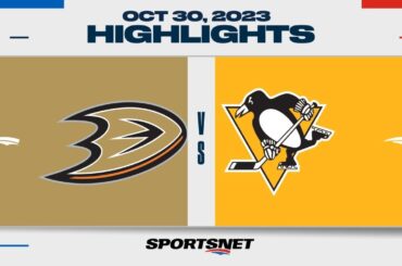 NHL Highlights | Ducks vs. Penguins - October 30, 2023