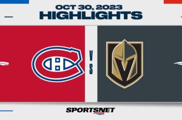 NHL Highlights | Canadiens vs. Golden Knights - October 30, 2023