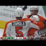 Yegor Zamula assists on Walker's shorthanded goal vs Stars (21 oct 2023)