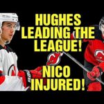 Jack Hughes Leading the League in Points! Hischier Injured in NJ Devils 5-4 Win Over The Islanders!