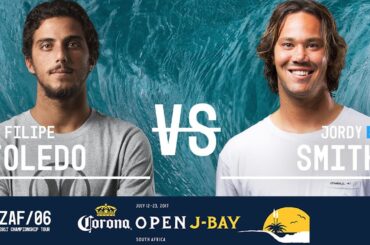 Filipe Toledo vs. Jordy Smith - Quarterfinals, Heat 3 - Corona Open J-Bay 2017