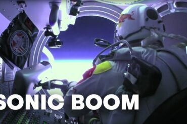 Felix Baumgartner's sonic boom captured from the ground