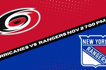 New York Rangers vs Carolina Hurricanes | NHL Picks and Predictions for 11/2