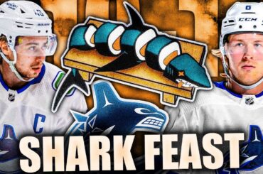 CANUCKS FEAST ON THE SAN JOSE SHARKS: 10-1 WIN (Quinn Hughes DOMINATION, Boeser, Pettersson, Miller)