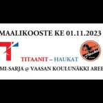 Maalikooste 1.11.2023: Titaanit – Haukat @ Vaasan Koulunäkki Areena