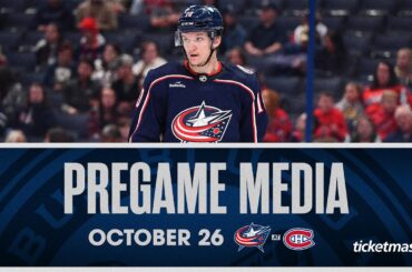 Dmitri Voronkov set to make NHL DEBUT against the Montreal Canadiens 🤩 | Pregame Media (10/26/23)