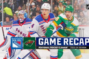 Rangers @ Wild 11/4 | NHL Highlights 2023