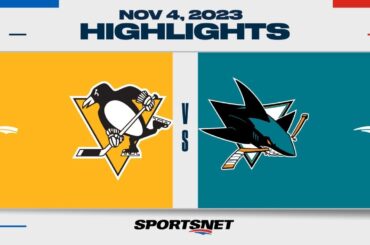 NHL Highlights | Penguins vs. Sharks - November 4, 2023