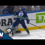 Canucks' Ian Cole Tussles With Mason Marchment After Rocking Matt Duchene With Hard Hit