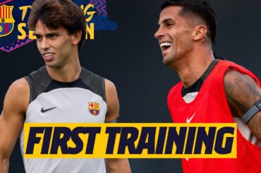 JOAO CANCELO & JOAO FÉLIX FIRST TRAINING WITH BARÇA 🔴🔵