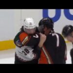 Liam O'Brian and Radko Gudas drop the mitts